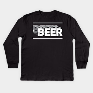 Beer Word Perspective Kids Long Sleeve T-Shirt